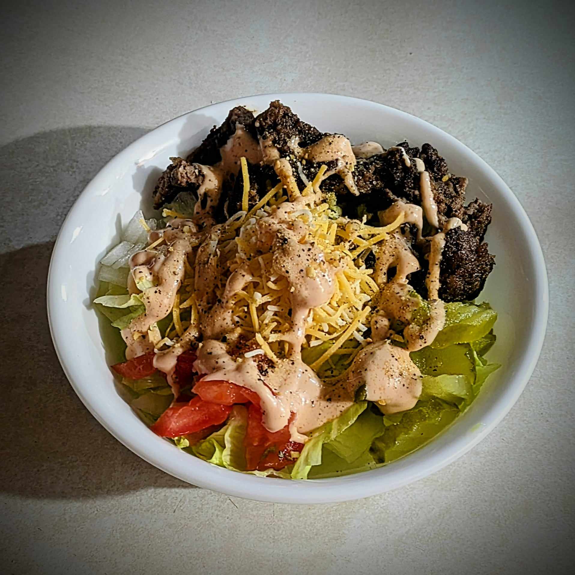 Cheeseburger Bowl – Gluten Free, Lactose Free, Bariatric Friendly